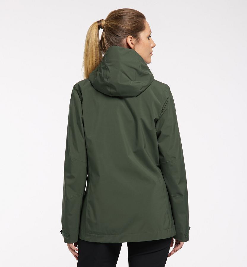 Haglöfs Womens Tjärn Waterproof Jacket Dark Green New Zealand 56780BVYI